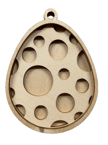 Easter 3D Laser Cut Ornament – Baltic Birch Wood Craft Supplies | DIY Wood Ornament Kit ES29 - The Wood Shape Store