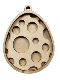 Easter 3D Laser Cut Ornament – Baltic Birch Wood Craft Supplies | DIY Wood Ornament Kit ES29 - The Wood Shape Store