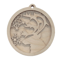 Deer 3D Laser Cut Ornament – Baltic Birch Wood Craft Supplies | DIY Wood Ornament Kit AN3 - The Wood Shape Store