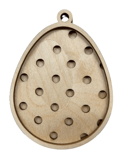 Easter 3D Laser Cut Ornament – Baltic Birch Wood Craft Supplies | DIY Wood Ornament Kit ES50 - The Wood Shape Store