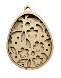 Easter 3D Laser Cut Ornament – Baltic Birch Wood Craft Supplies | DIY Wood Ornament Kit ES54 - The Wood Shape Store