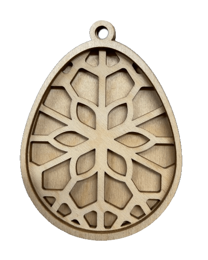 Easter 3D Laser Cut Ornament – Baltic Birch Wood Craft Supplies | DIY Wood Ornament Kit ES16 - The Wood Shape Store