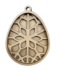 Easter 3D Laser Cut Ornament – Baltic Birch Wood Craft Supplies | DIY Wood Ornament Kit ES16 - The Wood Shape Store