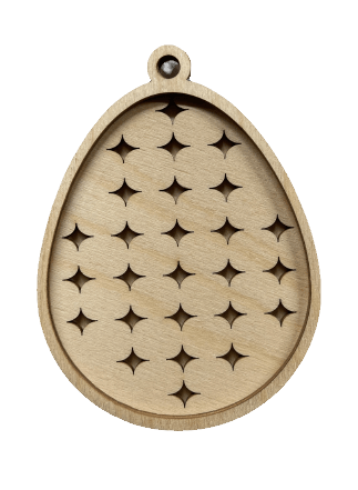 Easter 3D Laser Cut Ornament – Baltic Birch Wood Craft Supplies | DIY Wood Ornament Kit ES15 - The Wood Shape Store