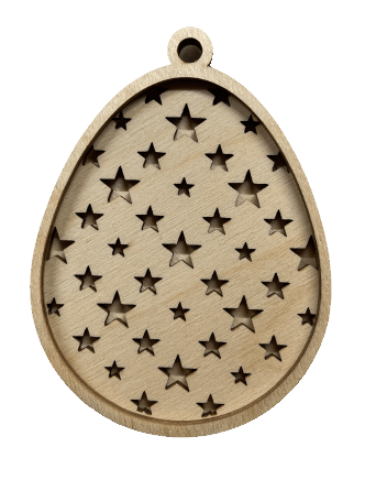 Easter 3D Laser Cut Ornament – Baltic Birch Wood Craft Supplies | DIY Wood Ornament Kit ES14 - The Wood Shape Store
