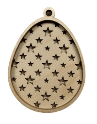 Easter 3D Laser Cut Ornament – Baltic Birch Wood Craft Supplies | DIY Wood Ornament Kit ES14 - The Wood Shape Store
