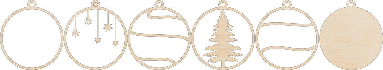 Tree 3D Laser Cut Ornament – Baltic Birch Wood Craft Supplies | DIY Wood Ornament Kit XM38 - The Wood Shape Store