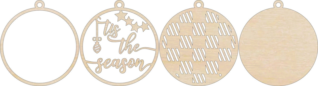 Christmas 3D Laser Cut Ornament – Baltic Birch Wood Craft Supplies | DIY Ornament Kit XM307 - The Wood Shape Store