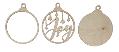 3D Ornament Joy 3 Pieces Laser Cut Out Unfinished ORN25 3D Ornament Joy 3 Pieces Laser Cut Out Unfinished ORN25