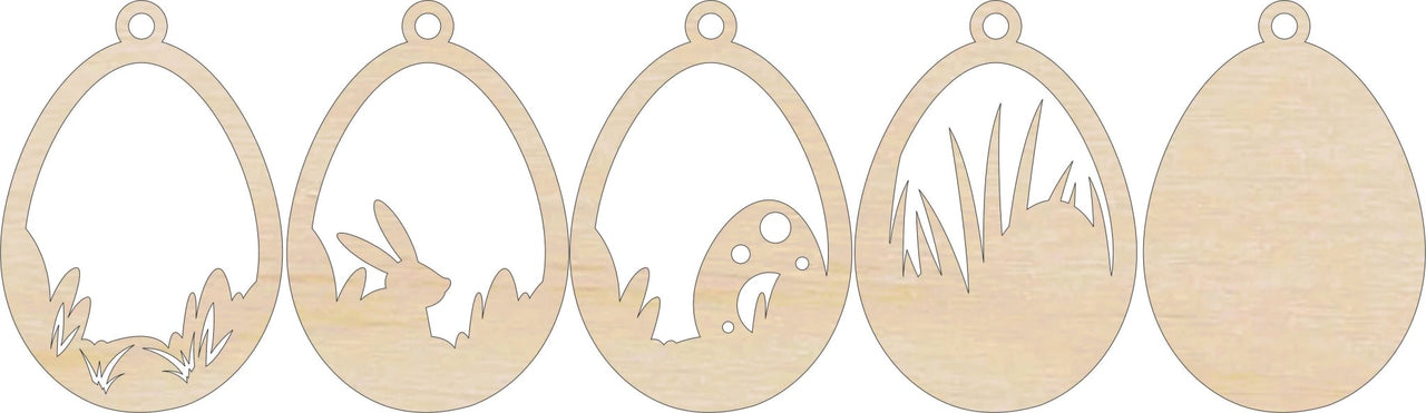 Bunny 3D Laser Cut Ornament – Baltic Birch Wood Craft Supplies | DIY Wood Ornament Kit ES13 - The Wood Shape Store