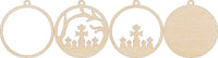 Graveyard 3D Laser Cut Ornament – Baltic Birch Wood Craft Supplies | DIY Wood Ornament Kit HA31 - The Wood Shape Store