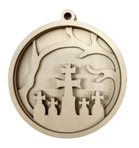 Graveyard 3D Laser Cut Ornament – Baltic Birch Wood Craft Supplies | DIY Wood Ornament Kit HA31 - The Wood Shape Store