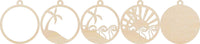 Beach 3D Laser Cut Ornament – Baltic Birch Wood Craft Supplies | DIY Kit BC4 - The Wood Shape Store