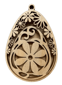 Easter 3D Laser Cut Ornament – Baltic Birch Wood Craft Supplies | DIY Wood Ornament Kit ES31 - The Wood Shape Store
