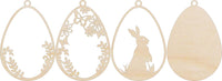 Bunny 3D Laser Cut Ornament – Baltic Birch Wood Craft Supplies | DIY Wood Ornament Kit ES32 - The Wood Shape Store
