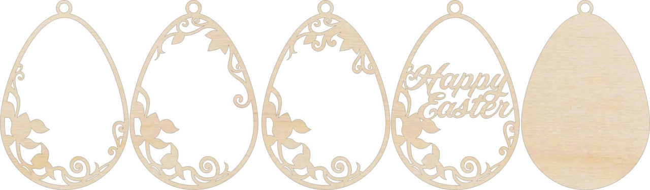 Easter 3D Laser Cut Ornament – Baltic Birch Wood Craft Supplies | DIY Wood Ornament Kit ES34 - The Wood Shape Store