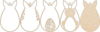 Bunny 3D Laser Cut Ornament – Baltic Birch Wood Craft Supplies | DIY Wood Ornament Kit ES35 - The Wood Shape Store