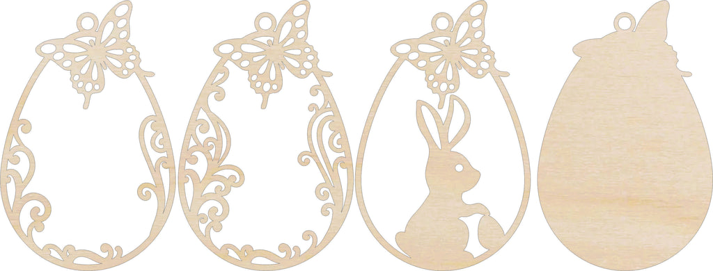 3D Ornament Bunny 4 Pieces Laser Cut Out Unfinished ORN273 3D Ornament Bunny 4 Pieces Laser Cut Out Unfinished ORN273