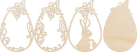 Bunny 3D Laser Cut Ornament – Baltic Birch Wood Craft Supplies | DIY Wood Ornament Kit ES65 - The Wood Shape Store