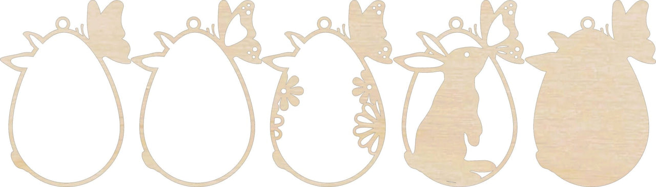 Bunny 3D Laser Cut Ornament – Baltic Birch Wood Craft Supplies | DIY Wood Ornament Kit ES36 - The Wood Shape Store
