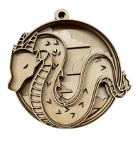 Dragon 3D Laser Cut Ornament – Baltic Birch Wood Craft Supplies | DIY Wood Ornament Kit MY4 - The Wood Shape Store