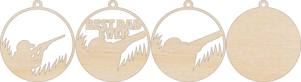 Hunting 3D Laser Cut Ornament – Baltic Birch Wood Craft Supplies | DIY Wood Ornament Kit SP2 - The Wood Shape Store