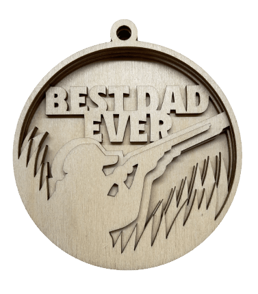 Hunting 3D Laser Cut Ornament – Baltic Birch Wood Craft Supplies | DIY Wood Ornament Kit SP2 - The Wood Shape Store