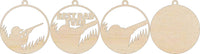 Hunting 3D Laser Cut Ornament – Baltic Birch Wood Craft Supplies | DIY Wood Ornament Kit SP2 - The Wood Shape Store