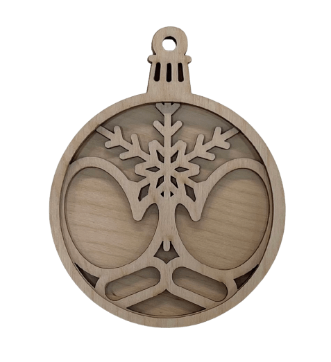 Mitten 3D Laser Cut Ornament – Baltic Birch Wood Craft Supplies | DIY Wood Ornament Kit XM14 - The Wood Shape Store