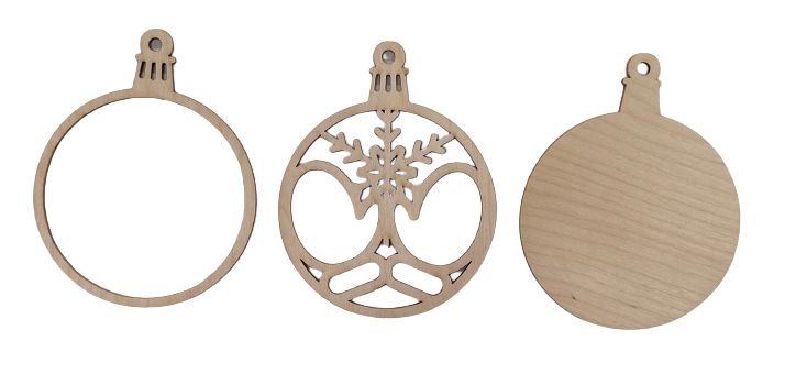 3D Ornament Mitten 3 Pieces Laser Cut Out Unfinished ORN27 3D Ornament Mitten 3 Pieces Laser Cut Out Unfinished ORN27
