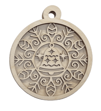 Bell 3D Laser Cut Ornament – Baltic Birch Wood Craft Supplies | DIY Wood Ornament Kit XM305 - The Wood Shape Store
