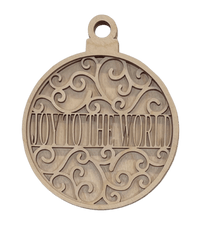 Joy 3D Laser Cut Ornament – Baltic Birch Wood Craft Supplies | DIY Wood Ornament Kit XM12 - The Wood Shape Store
