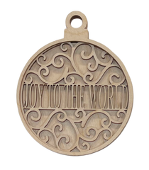 3D Ornament Joy 3 Pieces Laser Cut Out Unfinished ORN30 3D Ornament Joy 3 Pieces Laser Cut Out Unfinished ORN30