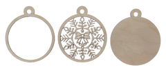 3D Ornament Bow 3 Pieces Laser Cut Out Unfinished ORN33 3D Ornament Bow 3 Pieces Laser Cut Out Unfinished ORN33