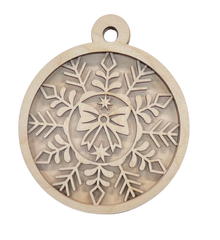 3D Ornament Bow 3 Pieces Laser Cut Out Unfinished ORN33 3D Ornament Bow 3 Pieces Laser Cut Out Unfinished ORN33