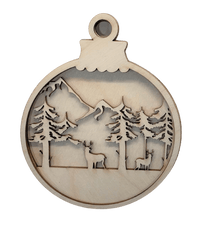 Deer 3D Laser Cut Ornament – Baltic Birch Wood Craft Supplies | DIY Wood Ornament Kit AN51 - The Wood Shape Store