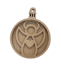 Angel 3D Laser Cut Ornament – Baltic Birch Wood Craft Supplies | DIY Wood Ornament Kit RE8 - The Wood Shape Store