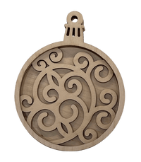 3D Laser Cut Ornament – Baltic Birch Wood Craft Supplies | DIY Wood Ornament Kit DS4 - The Wood Shape Store