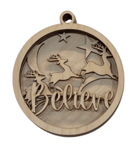 Deer 3D Laser Cut Ornament – Baltic Birch Wood Craft Supplies | DIY Wood Ornament Kit AN7 - The Wood Shape Store