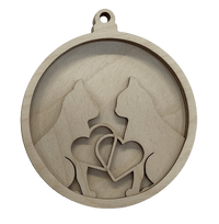 Cat 3D Laser Cut Ornament – Baltic Birch Wood Craft Supplies | DIY Wood Ornament Kit AN8 - The Wood Shape Store
