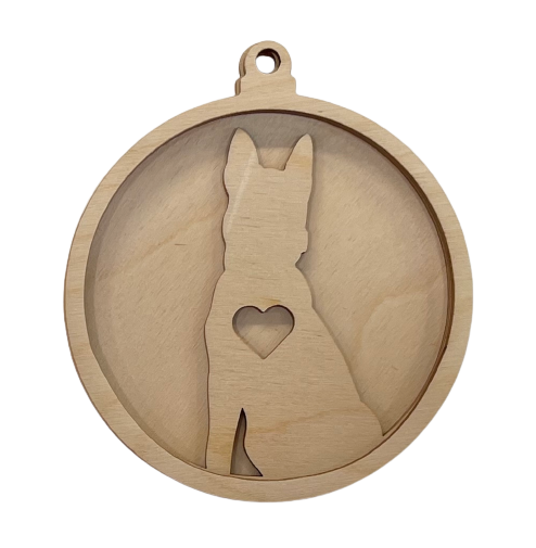 3D Ornament Dog 3 Pieces Laser Cut Out Unfinished ORN54 3D Ornament Dog 3 Pieces Laser Cut Out Unfinished ORN54