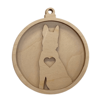 Dog 3D Laser Cut Ornament – Baltic Birch Wood Craft Supplies | DIY Wood Ornament Kit AN12 - The Wood Shape Store