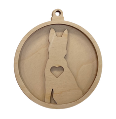 3D Ornament Dog 3 Pieces Laser Cut Out Unfinished ORN54 3D Ornament Dog 3 Pieces Laser Cut Out Unfinished ORN54
