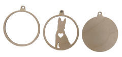 3D Ornament Dog 3 Pieces Laser Cut Out Unfinished ORN54 3D Ornament Dog 3 Pieces Laser Cut Out Unfinished ORN54