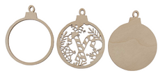 3D Ornament Candy Cane 3 Pieces Laser Cut Out Unfinished ORN133 3D Ornament Candy Cane 3 Pieces Laser Cut Out Unfinished ORN133