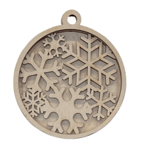 Snowflake 3D Laser Cut Ornament – Baltic Birch Wood Craft Supplies | DIY Wood Ornament Kit XM50 - The Wood Shape Store