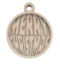 Christmas 3D Laser Cut Ornament – Baltic Birch Wood Craft Supplies | DIY Wood Ornament Kit XM16 - The Wood Shape Store