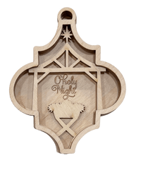 Nativity 3D Laser Cut Ornament – Baltic Birch Wood Craft Supplies | DIY Wood Ornament Kit RE4 - The Wood Shape Store