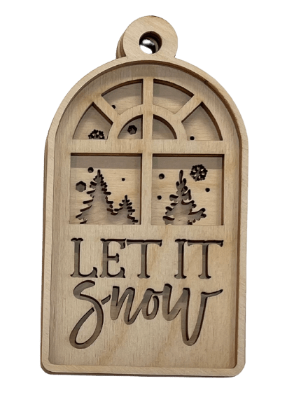 Snow 3D Laser Cut Ornament – Baltic Birch Wood Craft Supplies | DIY Wood Ornament Kit XM28 - The Wood Shape Store