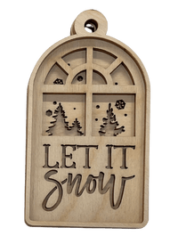 Snow 3D Laser Cut Ornament – Baltic Birch Wood Craft Supplies | DIY Wood Ornament Kit XM28 - The Wood Shape Store